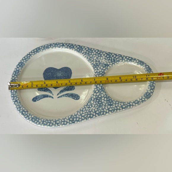 Jay Imports Blue Heart Corelle Coordinates Ceramic Canisters with Matching Plate - Picture 15 of 16